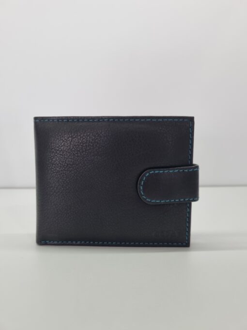 Black/Veraman Leather Wallet - button