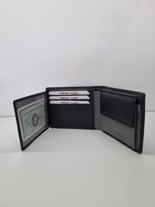 Black/Grey Leather Wallet