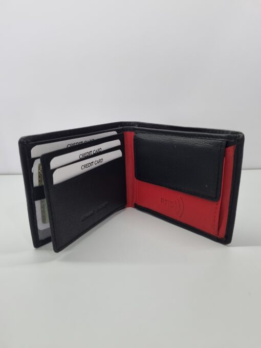 Black/Red Leather Wallet