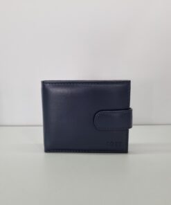 Blue Leather Wallet - button